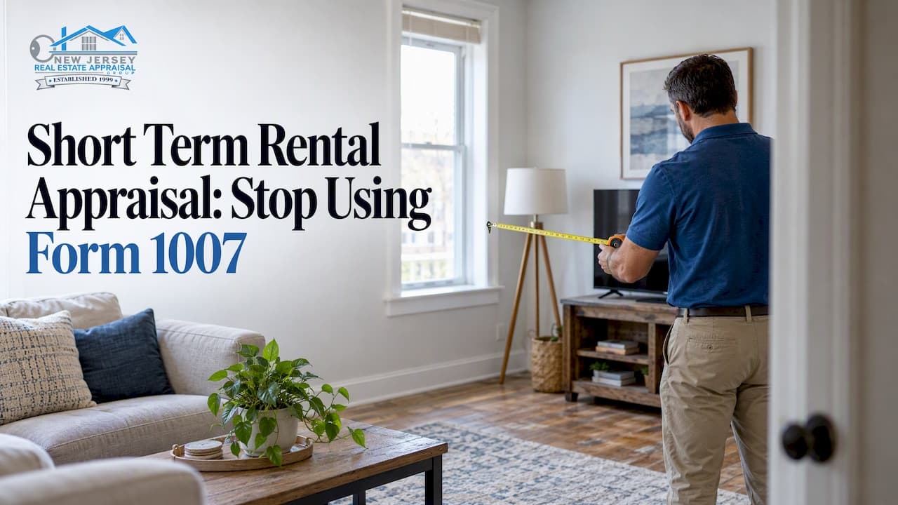 NJREAG Short Term Rental Appraisal: Stop Using Form 1007