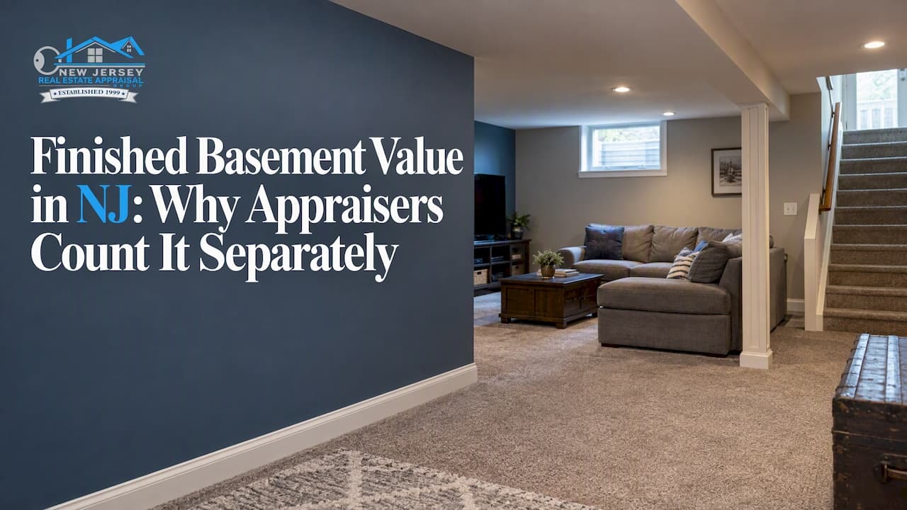 Finished Basement Value in NJ: Why Appraisers Count It Separately